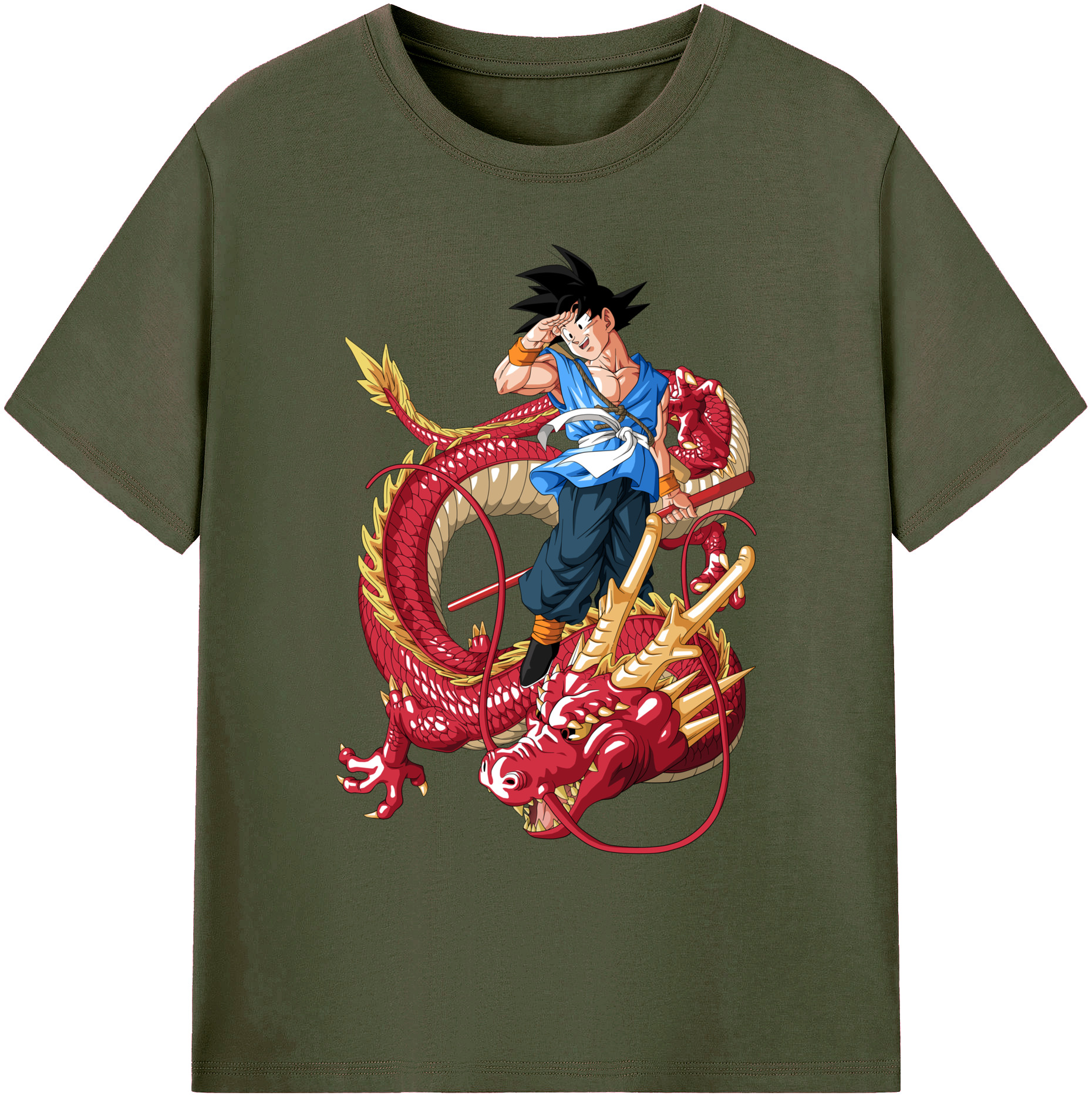 （画像用） ドラゴンボール 孫悟空（そん ごくう）Son Goku カカロット DRAGON BALL Kakarotto 綿100％ メンズ半袖Tシャツ｜肌触りやわらか＆通気性